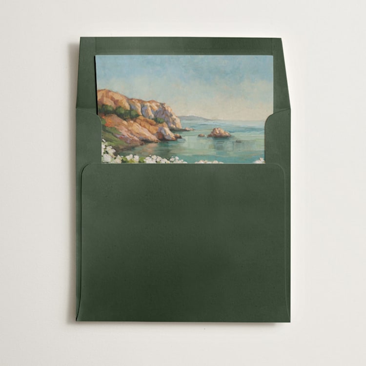 "Ocean Flowers" - Slip-In Envelope Liners in Ocean by Wendy Keller - Liner in envelope