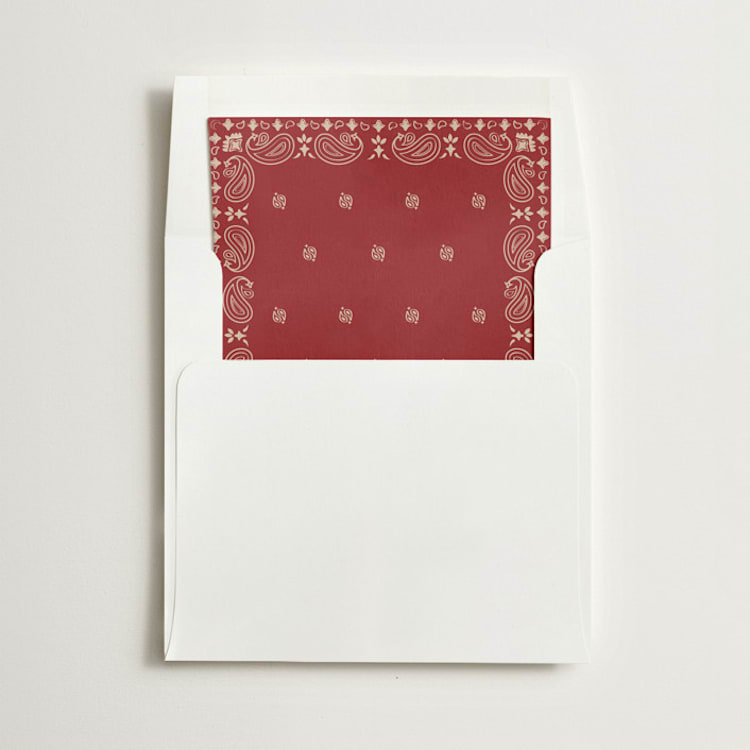"Bandana" - Slip-In Envelope Liners in Crimson by Minted - Liner in envelope