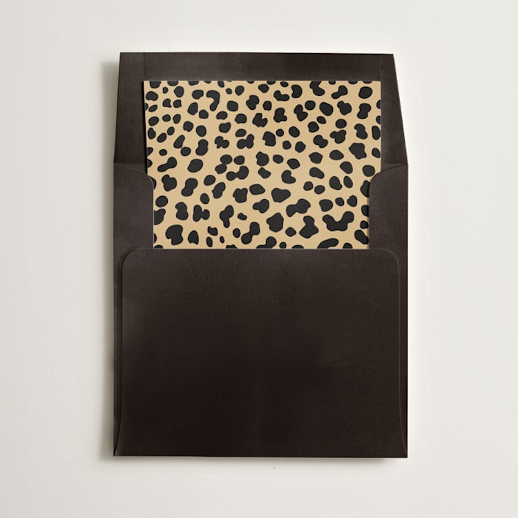 "Cheetah Print" - Slip-In Envelope Liners in Leather by Minted - Liner in envelope