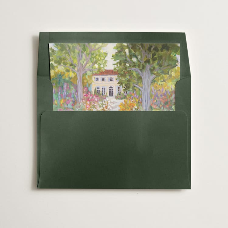"Wedding Venue" - Slip-In Envelope Liners in Garden by Jacquelyn Sloane Siklos - Liner in envelope