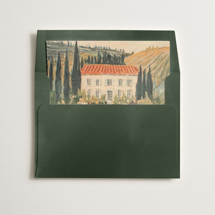 "Vintage Tuscan Wedding" - Slip-In Envelope Liners in Garden by Jacquelyn Sloane Siklos - Liner in envelope