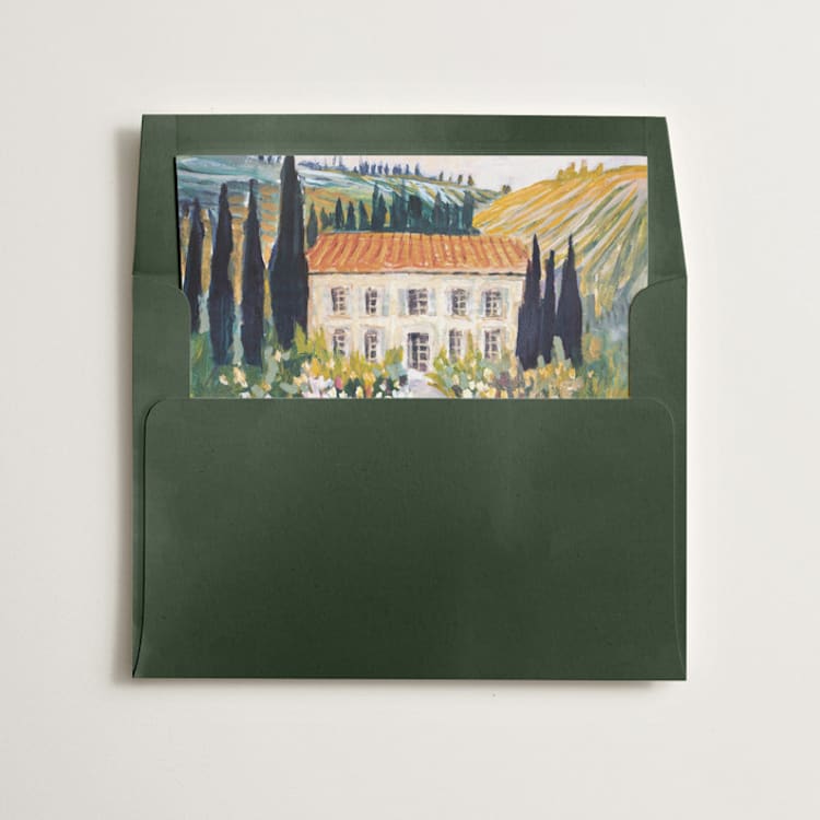 "Tuscan Wedding" - Slip-In Envelope Liners in Garden by Jacquelyn Sloane Siklos - Liner in envelope
