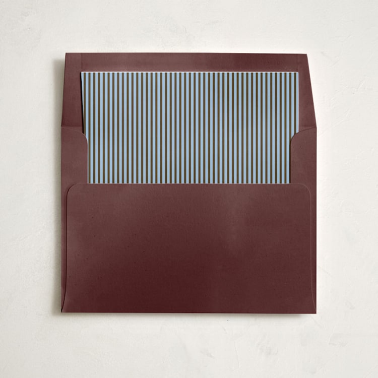 "Pinstripe" - Slip-In Envelope Liners in Blueberry by Olivia Kanaley Inman - Liner in envelope