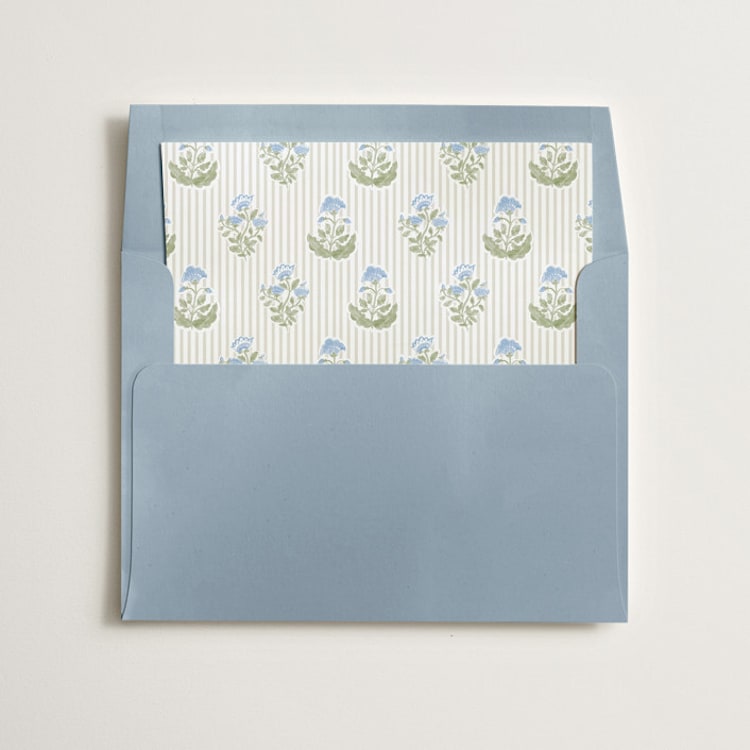 "Patterned florals" - Slip-In Envelope Liners in Powder by Creo Study - Liner in envelope