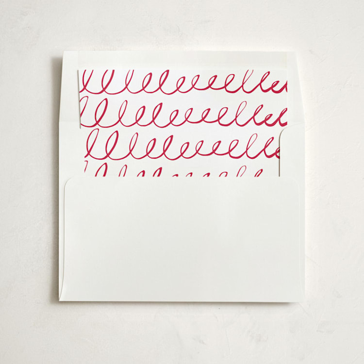 "Snowy Love and Joy" - Slip-In Envelope Liners in Snow by Melanie Severin - Liner in envelope
