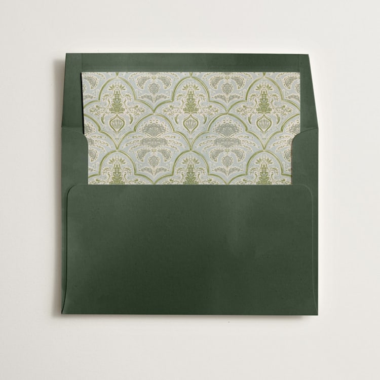 "Morrocan Print" - Slip-In Envelope Liners in Celeste by Gwen Bedat - Liner in envelope