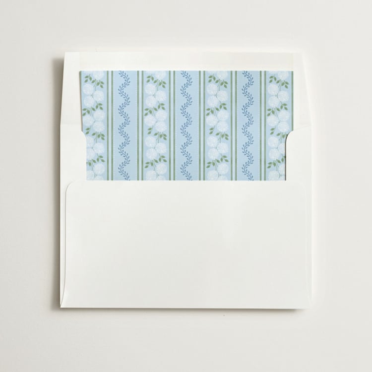 "Hydrangea Vines" - Slip-In Envelope Liners in Nautical by Madhvi Samimi - Liner in envelope