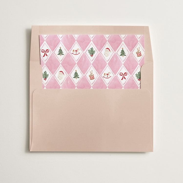 "Pink Nostalgic Wrap" - Slip-In Envelope Liners in Frosting by Sarah Knight - Liner in envelope