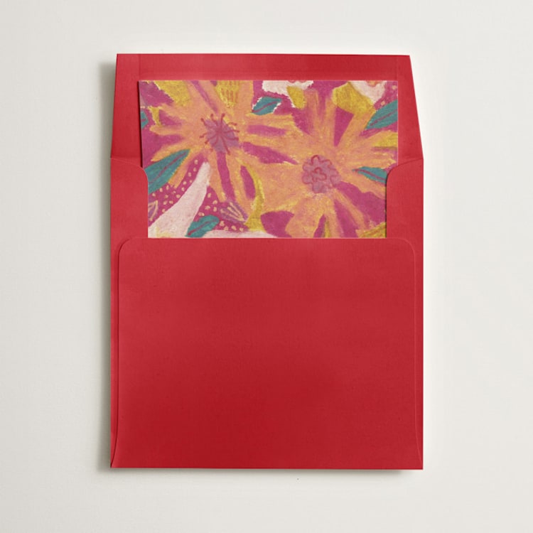 "Funky Oil Pastel" - Slip-In Envelope Liners in Mulberry by Alisa Galitsyna - Liner in envelope