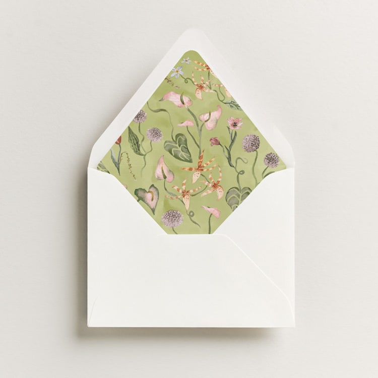 "Florada" - Slip-In Envelope Liners in Matcha by Pati Cascino - Liner in envelope
