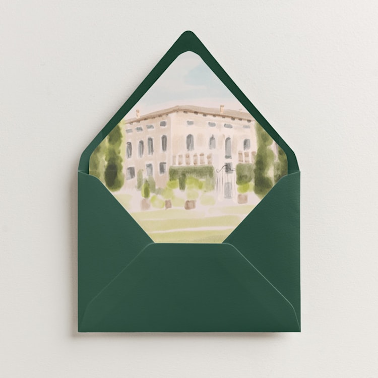"Giardino" - Slip-In Envelope Liners in Flame by Pati Cascino - Liner in envelope