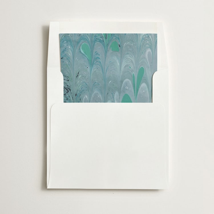 "Marble" - Slip-In Envelope Liners in Ocean by Olivia Kanaley Inman - Liner in envelope