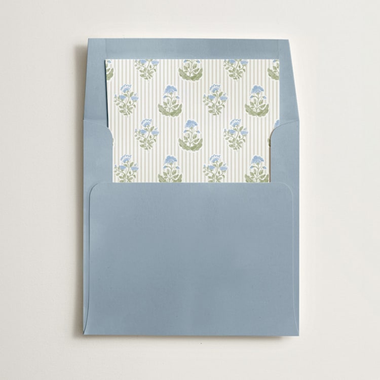 "Patterned florals" - Slip-In Envelope Liners in Powder by Creo Study - Liner in envelope