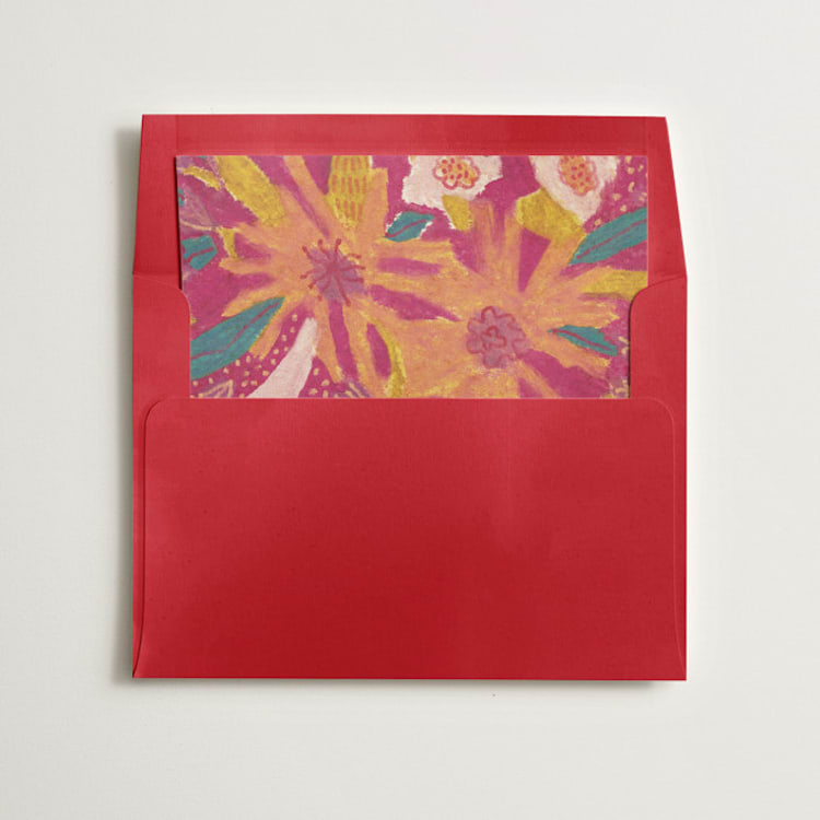"Funky Oil Pastel" - Slip-In Envelope Liners in Mulberry by Alisa Galitsyna - Liner in envelope