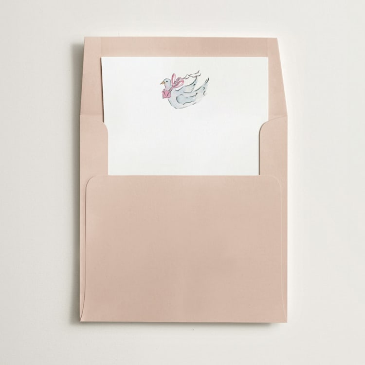 "Air Mail" - Slip-In Envelope Liners in Peony by Jill Delavan - Liner in envelope