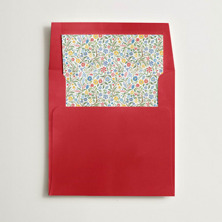 "Ditsy Floral" - Slip-In Envelope Liners in Sky by Paper Sun Studio - Liner in envelope