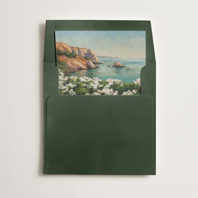 "Ocean Flowers" - Slip-In Envelope Liners in Ocean by Wendy Keller - Liner in envelope