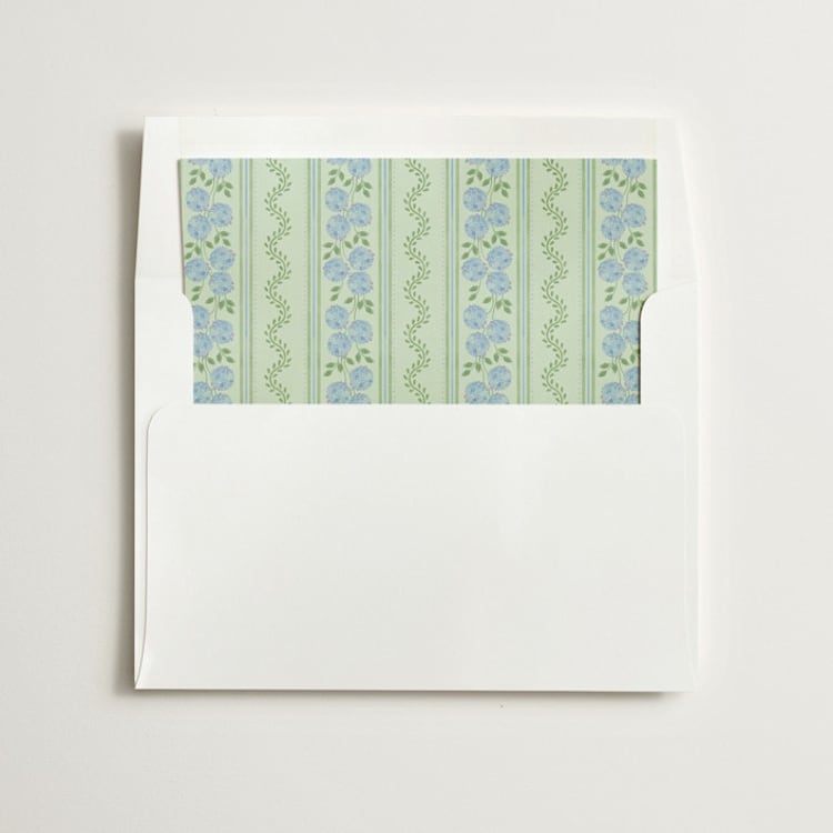 "Hydrangea Vines" - Slip-In Envelope Liners in Coastal by Madhvi Samimi - Liner in envelope