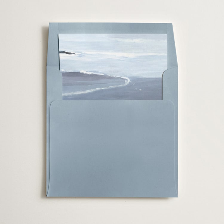"Seaside Daisies" - Slip-In Envelope Liners in Sea by Arohika Verma - Liner in envelope