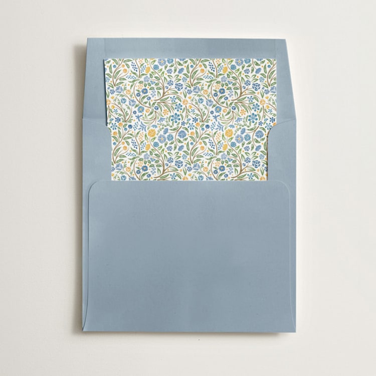 "Ditsy Floral" - Slip-In Envelope Liners in Hydrangea by Paper Sun Studio - Liner in envelope