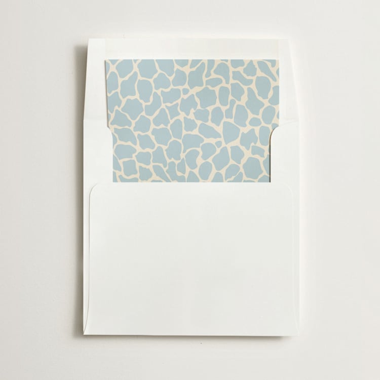 "Giraffe Print" - Slip-In Envelope Liners in Sky by Minted - Liner in envelope