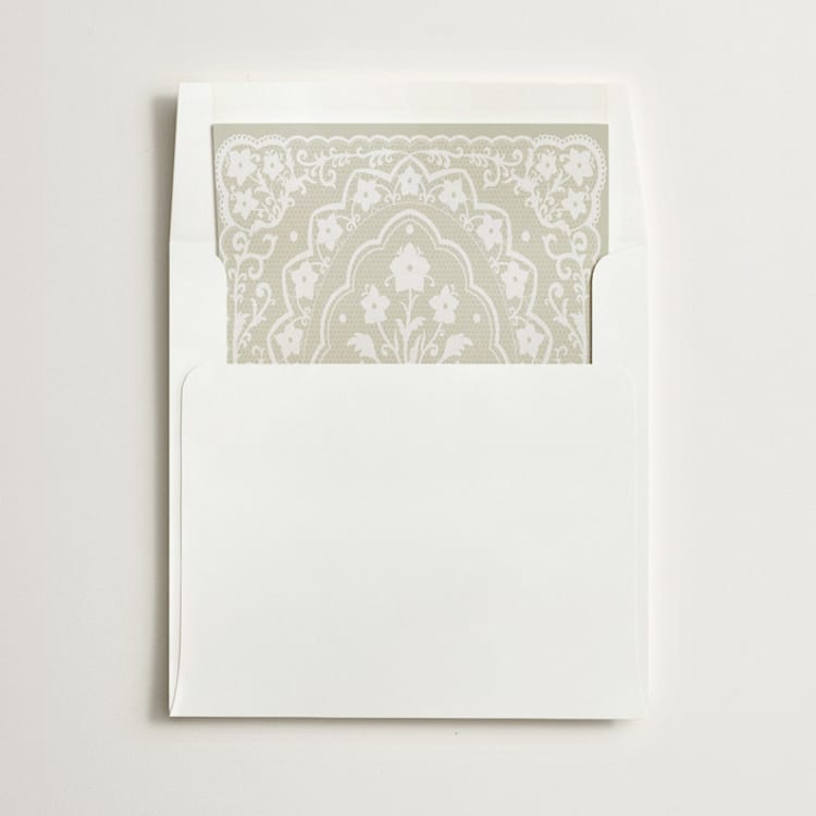 "Written in Romance" - Slip-In Envelope Liners in Ivory by Zove Ahhh - Liner in envelope