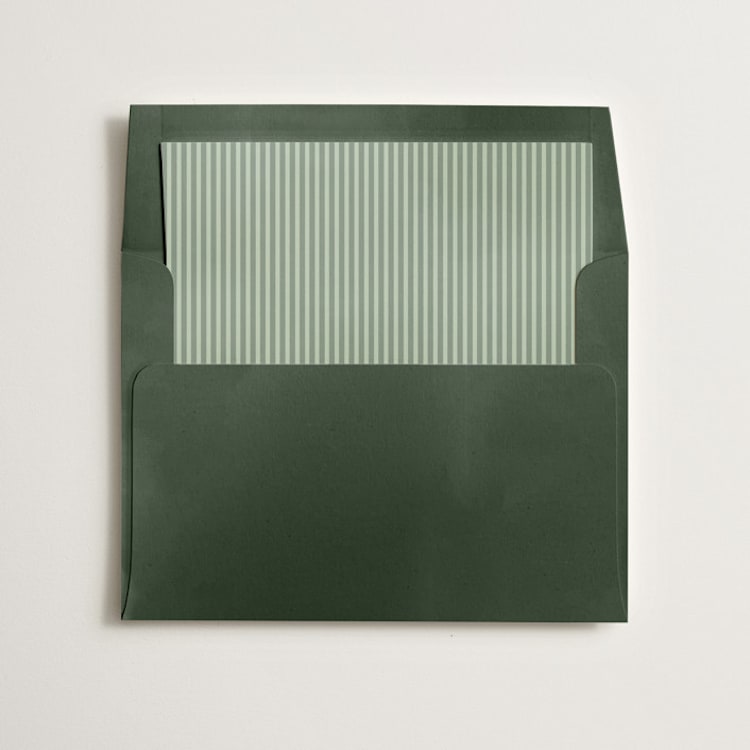 "Pinstripe" - Slip-In Envelope Liners in Sage by Olivia Kanaley Inman - Liner in envelope