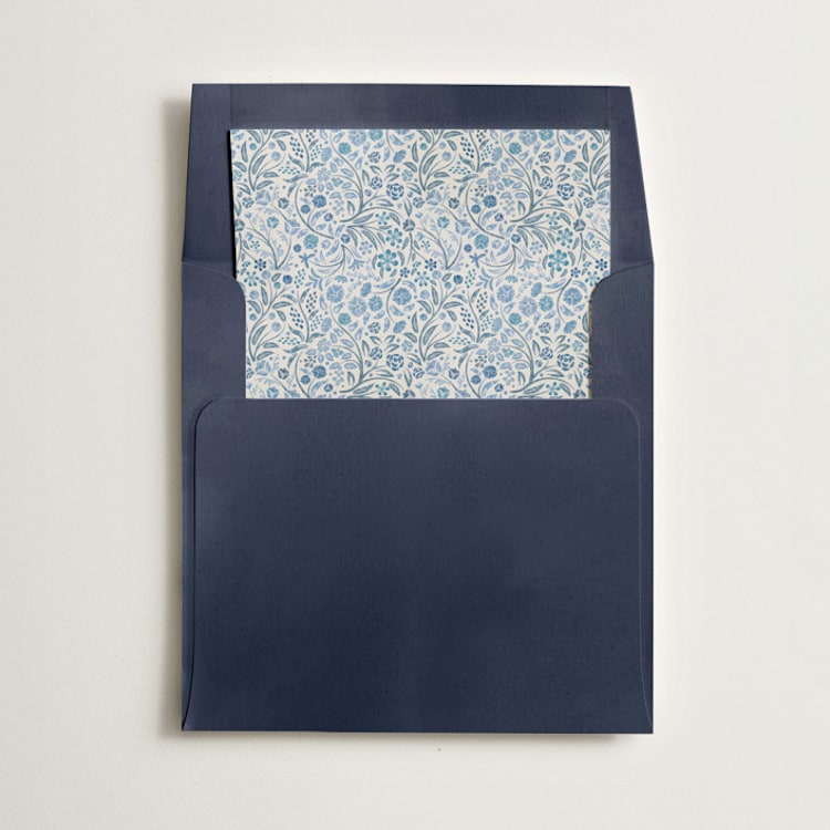 "Ditsy Floral" - Slip-In Envelope Liners in Cornflower by Paper Sun Studio - Liner in envelope