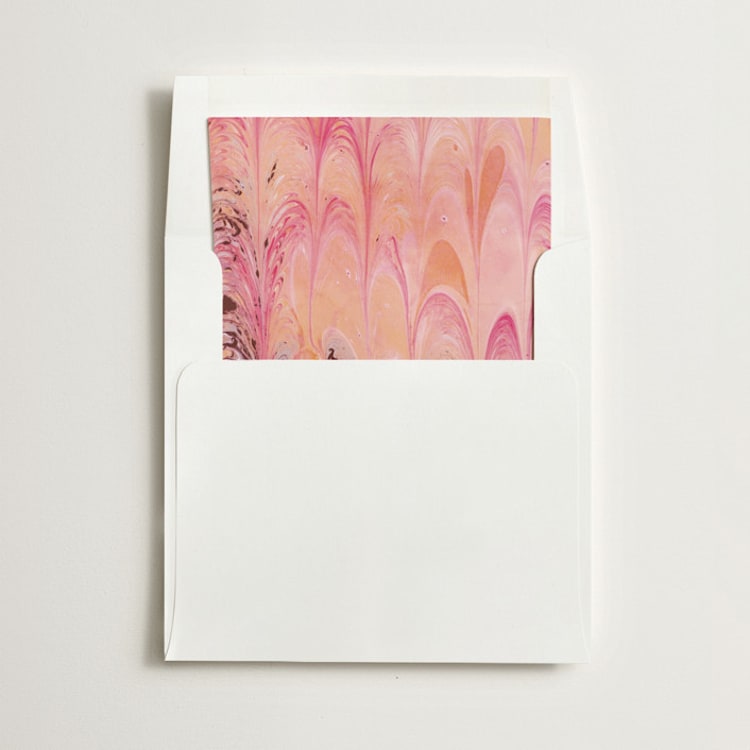 "Marble" - Slip-In Envelope Liners in Sherbet by Olivia Kanaley Inman - Liner in envelope