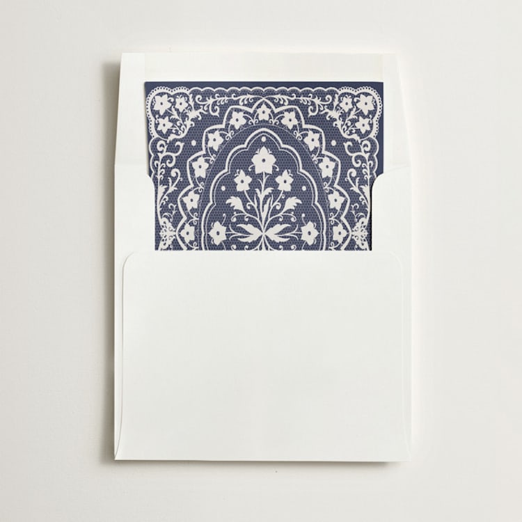 "Written in Romance" - Slip-In Envelope Liners in Deep Moon by Zove Ahhh - Liner in envelope