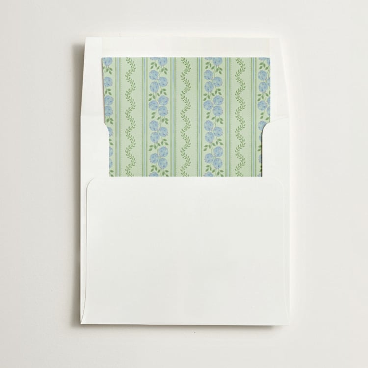 "Hydrangea Vines" - Slip-In Envelope Liners in Coastal by Madhvi Samimi - Liner in envelope