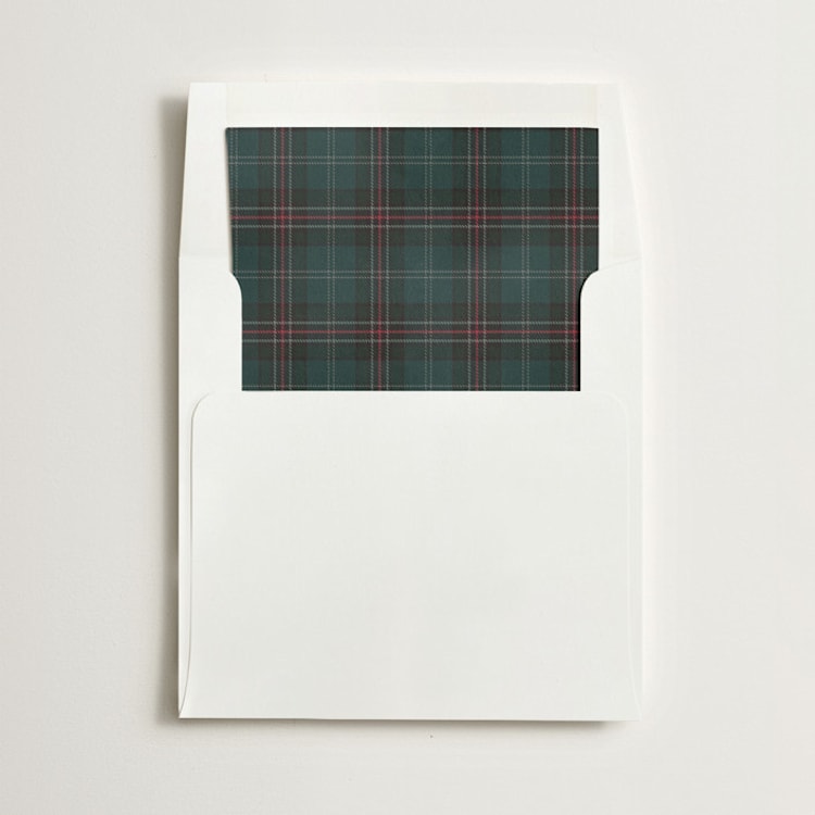 "Plaid collage" - Slip-In Envelope Liners in Forest by Stacey Meacham - Liner in envelope