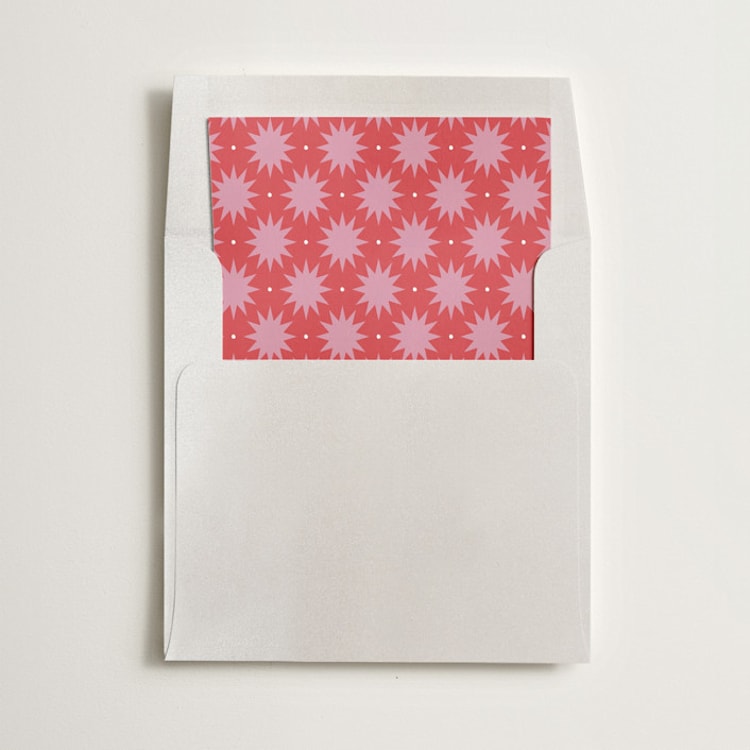 "Merry, Merry!" - Slip-In Envelope Liners in Ruby by Alston Foster - Liner in envelope