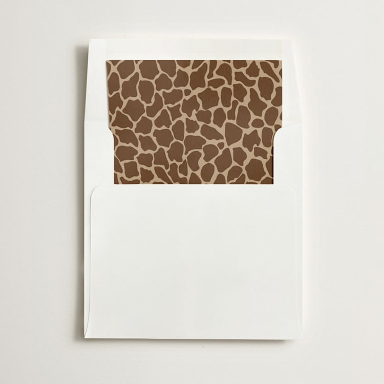 "Giraffe Print" - Slip-In Envelope Liners in Cocoa by Minted - Liner in envelope