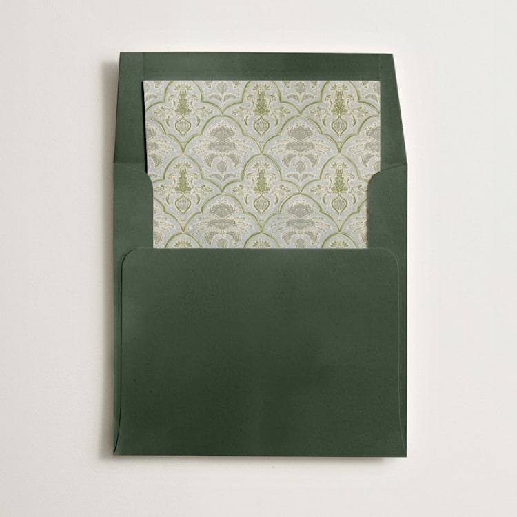 "Morrocan Print" - Slip-In Envelope Liners in Celeste by Gwen Bedat - Liner in envelope