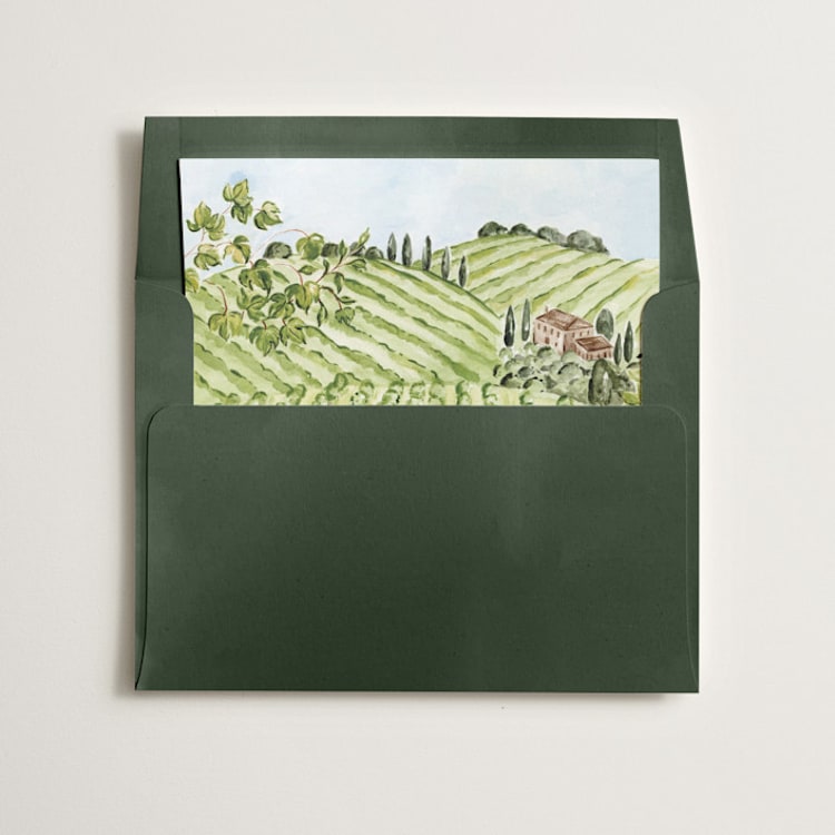 "Vineyard" - Slip-In Envelope Liners in Pine by Sarah Knight - Liner in envelope