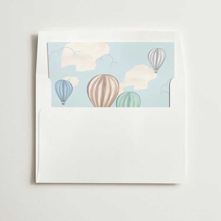 "Hot air balloons" - Slip-In Envelope Liners in Sail by Teju Reval - Liner in envelope