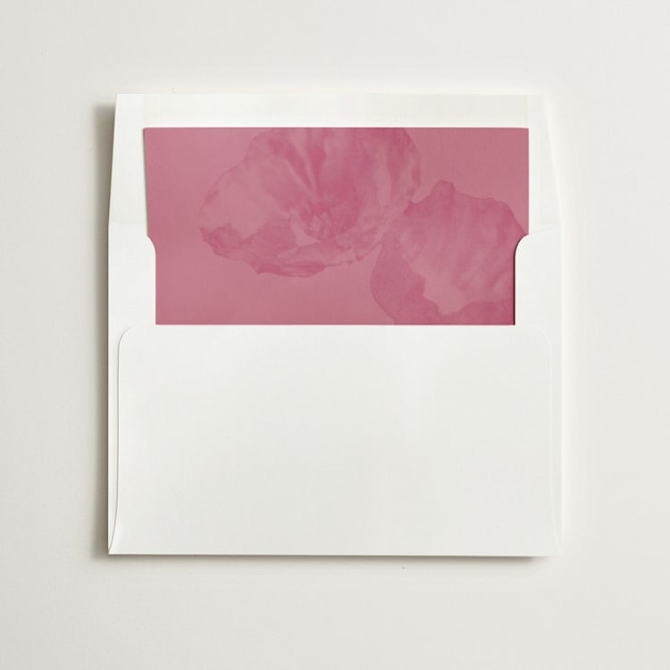 "Maximalist Poppies" - Slip-In Envelope Liners in Flamingo by Morgan Kendall - Liner in envelope