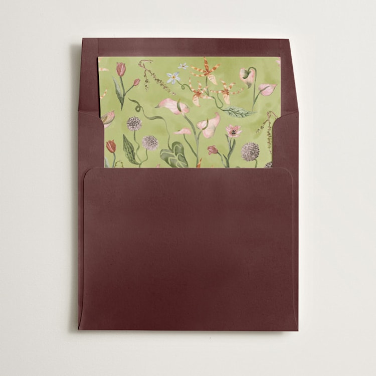 "Florada" - Slip-In Envelope Liners in Matcha by Pati Cascino - Liner in envelope
