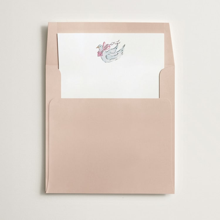 "Air Mail" - Slip-In Envelope Liners in Peony by Jill Delavan - Liner in envelope
