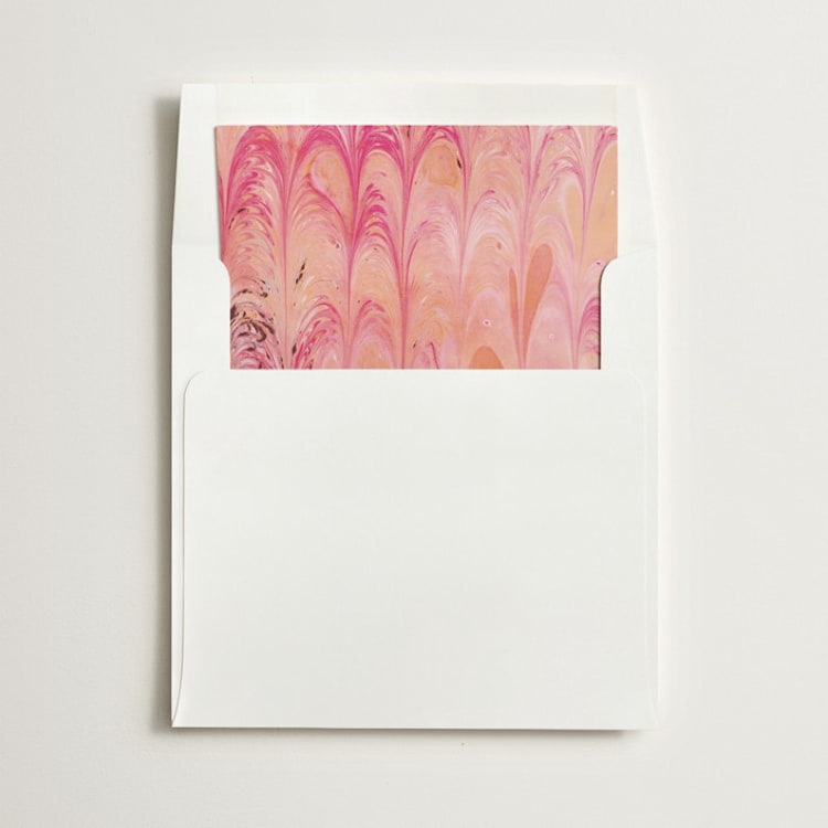 "Marble" - Slip-In Envelope Liners in Sherbet by Olivia Kanaley Inman - Liner in envelope