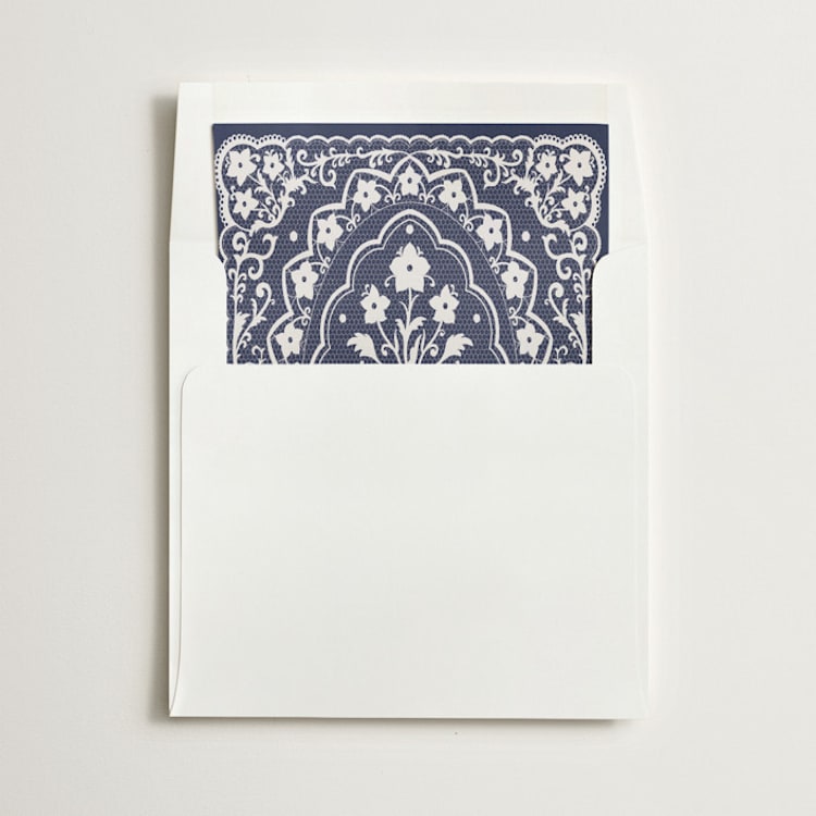 "Written in Romance" - Slip-In Envelope Liners in Deep Moon by Zove Ahhh - Liner in envelope