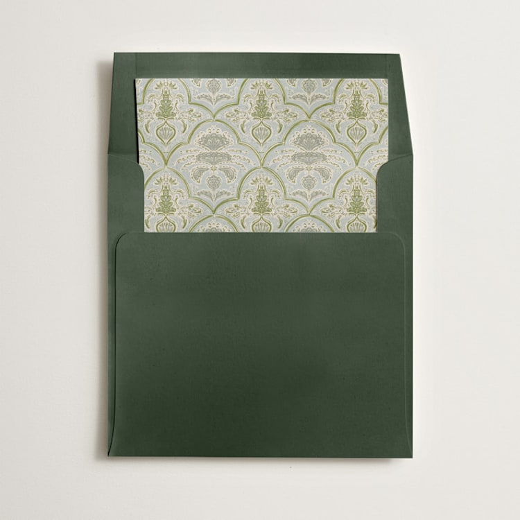 "Morrocan Print" - Slip-In Envelope Liners in Celeste by Gwen Bedat - Liner in envelope