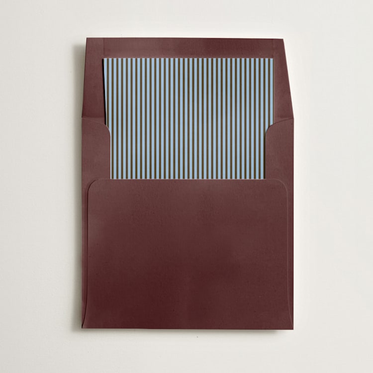 "Pinstripe" - Slip-In Envelope Liners in Blueberry by Olivia Kanaley Inman - Liner in envelope