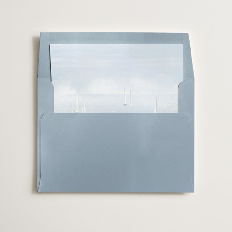 "Watercolor Coast" - Slip-In Envelope Liners in Sky by Jennifer Wick - Liner in envelope