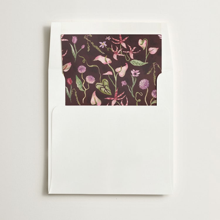 "Florada" - Slip-In Envelope Liners in Merlot by Pati Cascino - Liner in envelope