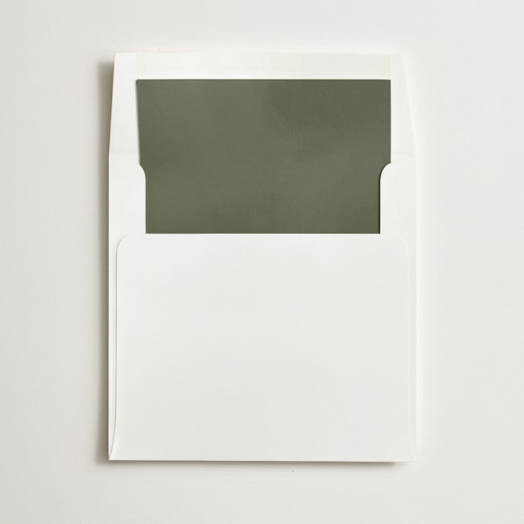 "Olive" - Slip-In Envelope Liners in Olive by Minted - Liner in envelope