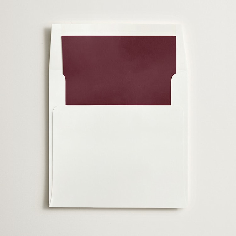 "Burgundy" - Slip-In Envelope Liners in Burgundy by Minted - Liner in envelope