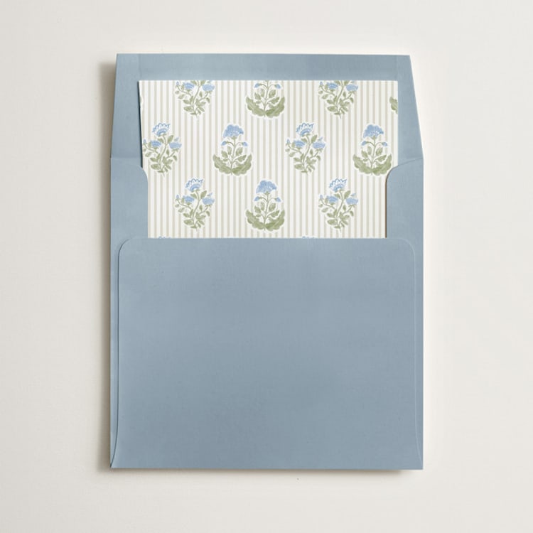 "Patterned florals" - Slip-In Envelope Liners in Powder by Creo Study - Liner in envelope