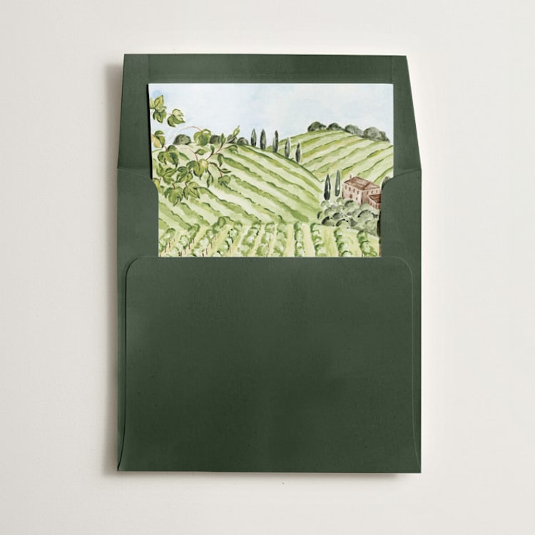 "Vineyard" - Slip-In Envelope Liners in Pine by Sarah Knight - Liner in envelope